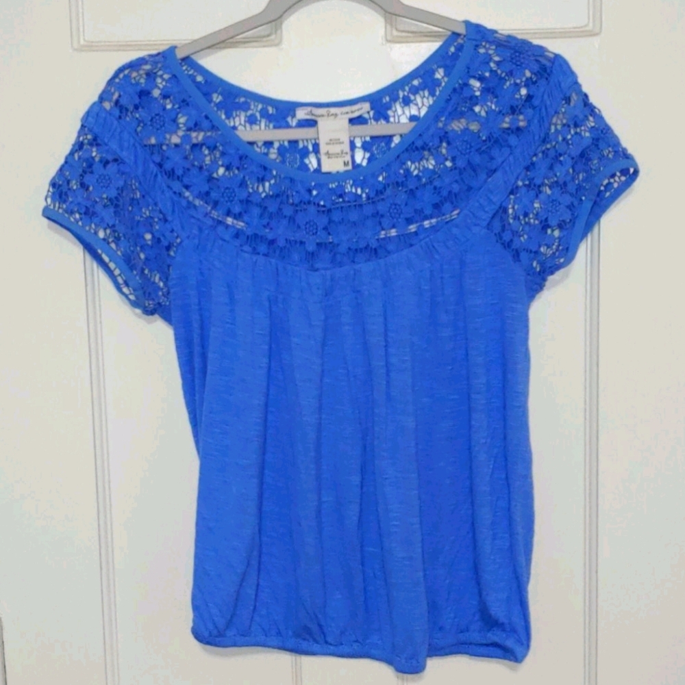 American Rag Top with Embroidery Detail Sz M